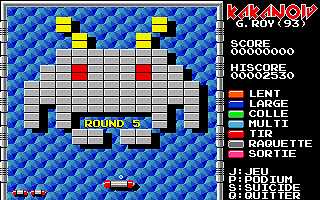 Kakanoid atari screenshot